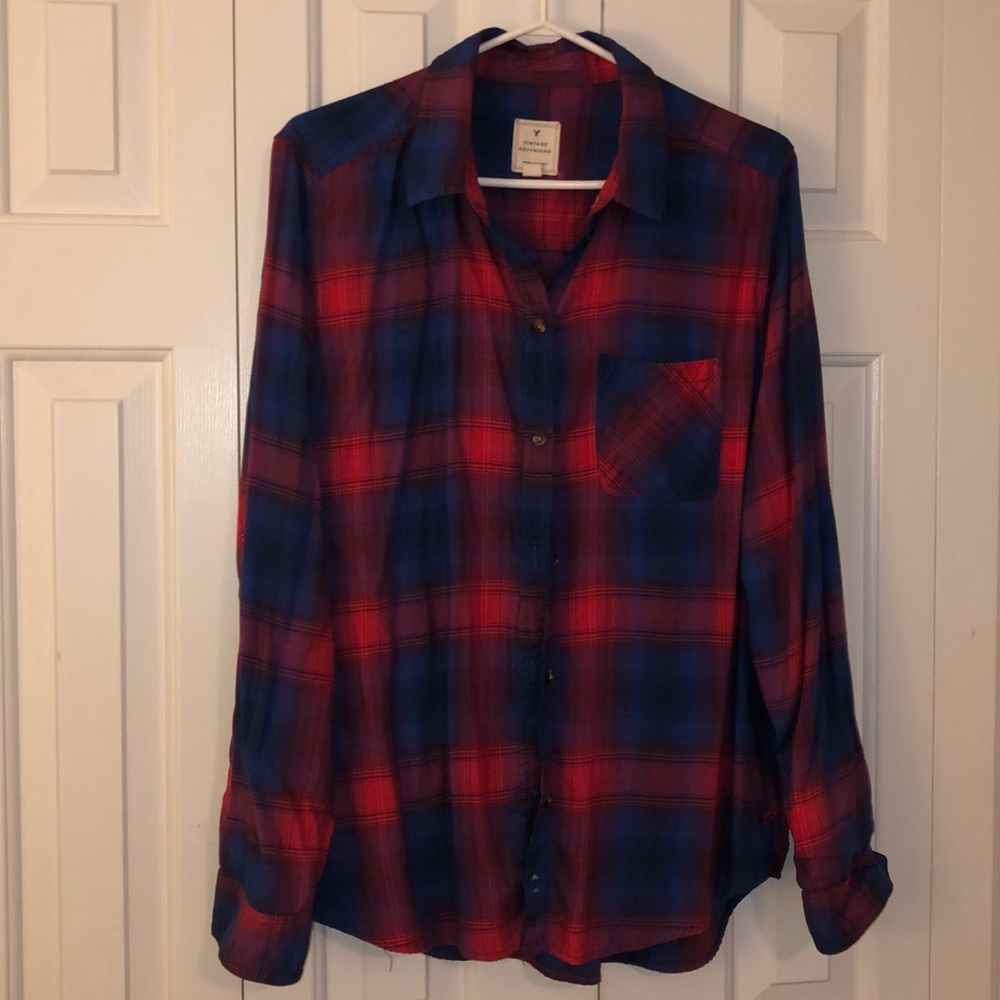 American Eagle plaid button shirt